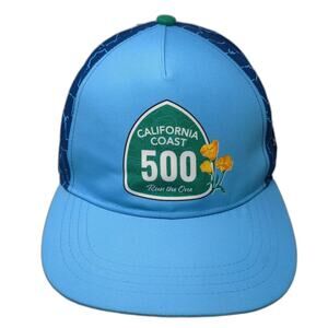 BOCO Gear 5 Panel Hat Blue One Size Strapback California Coast 500 Run Local